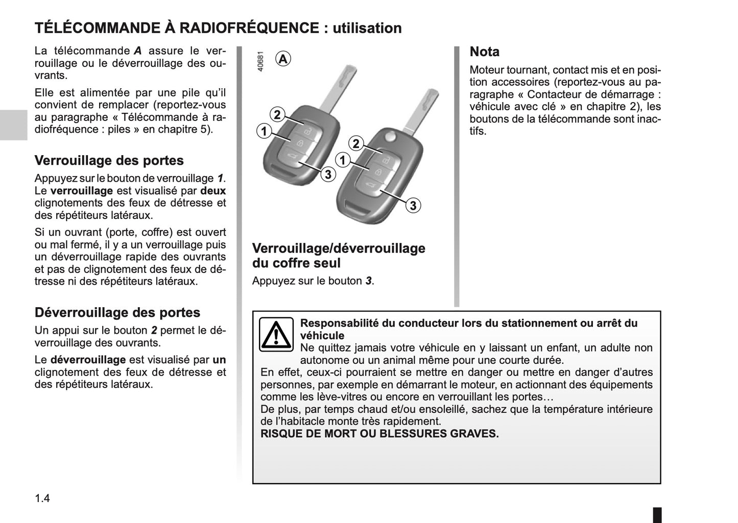 2017-2018 Renault Mégane Owner's Manual | French