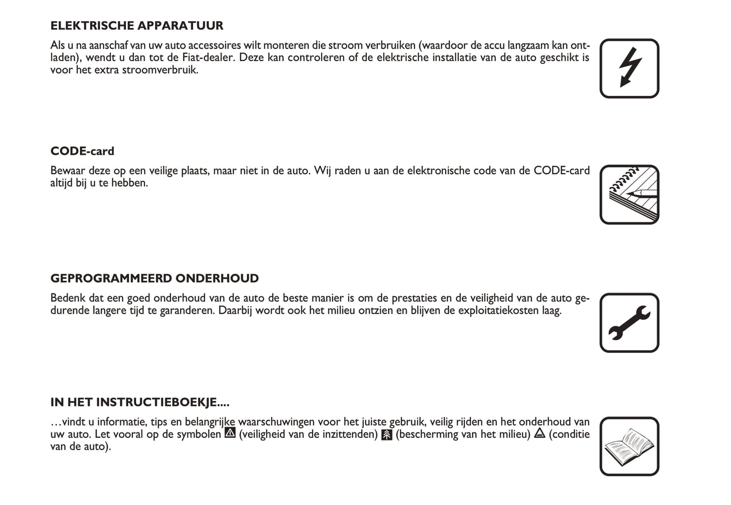 2006-2007 Fiat Punto/Grande Punto Owner's Manual | Dutch