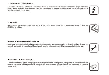 2006-2007 Fiat Punto/Grande Punto Owner's Manual | Dutch