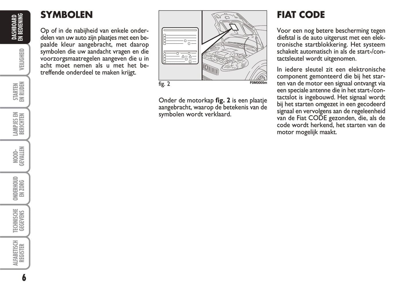 2006-2007 Fiat Punto/Grande Punto Owner's Manual | Dutch