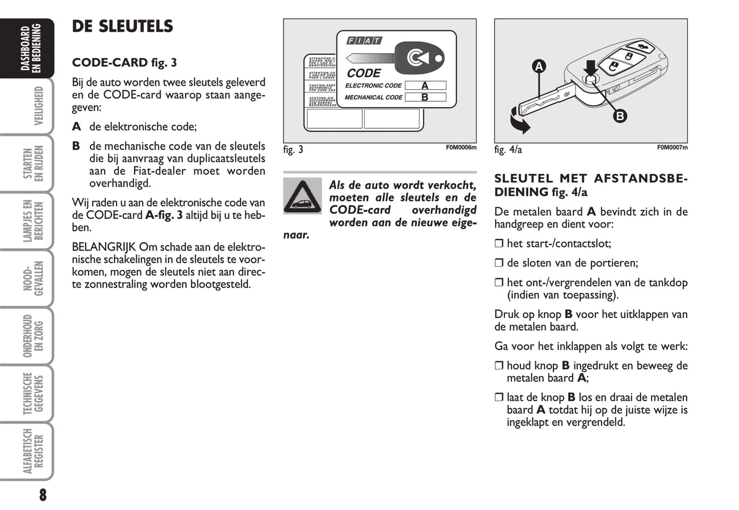 2006-2007 Fiat Punto/Grande Punto Owner's Manual | Dutch