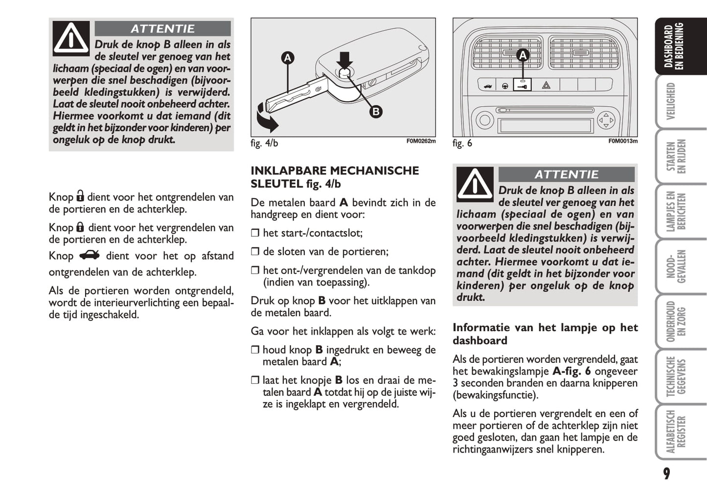 2006-2007 Fiat Punto/Grande Punto Owner's Manual | Dutch