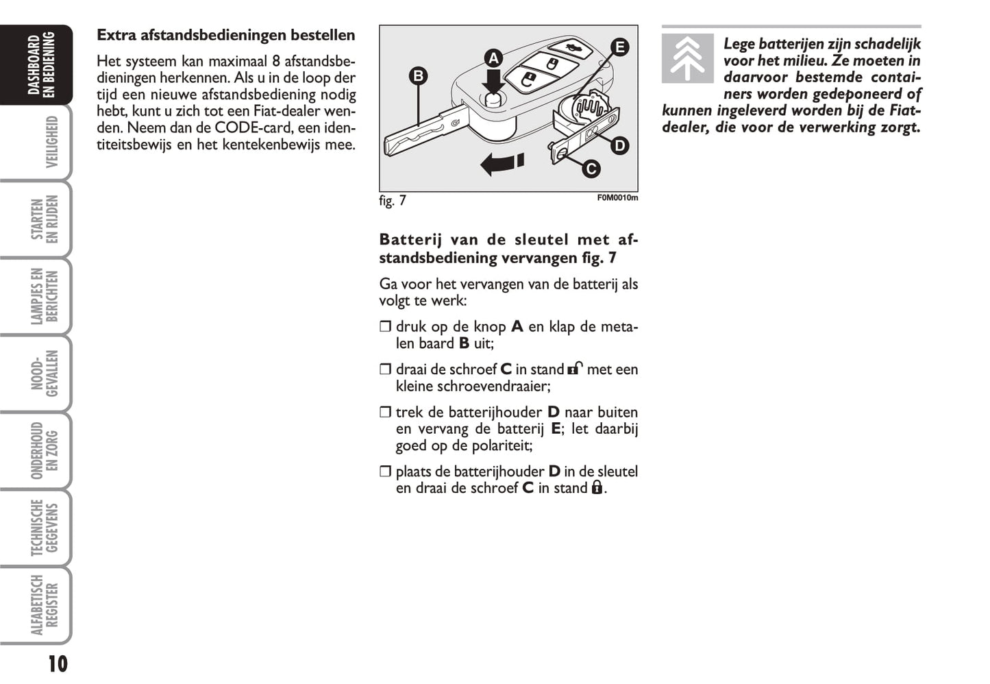 2006-2007 Fiat Punto/Grande Punto Owner's Manual | Dutch