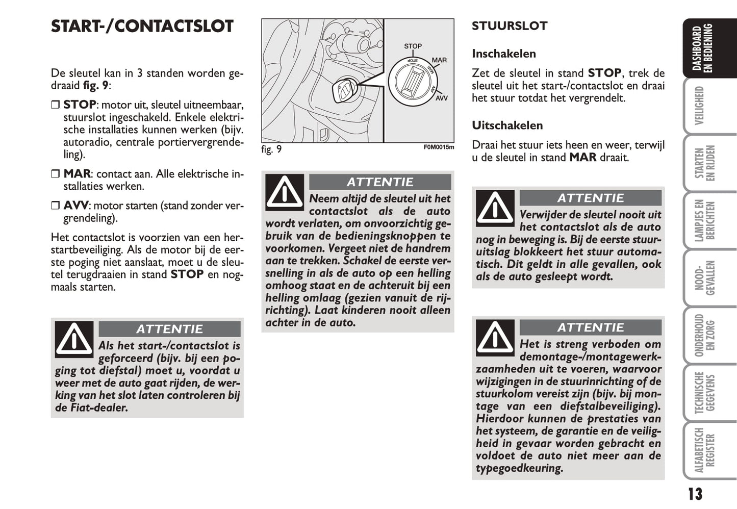 2006-2007 Fiat Punto/Grande Punto Owner's Manual | Dutch