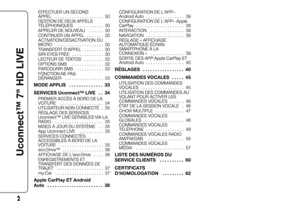 Fiat 500L Uconnect Radio 7.0 Guide d'utilisation 2017 - 2023