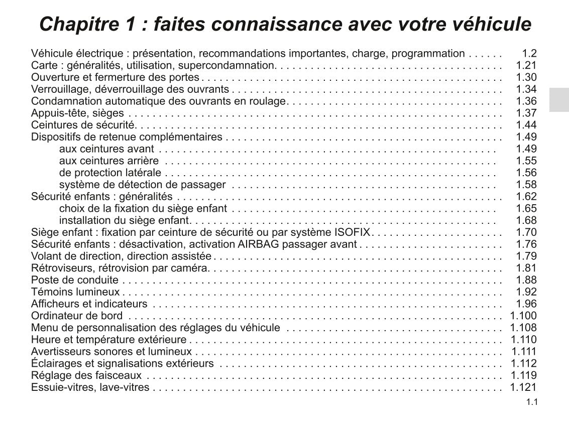 2022-2023 Renault Mégane Owner's Manual | French