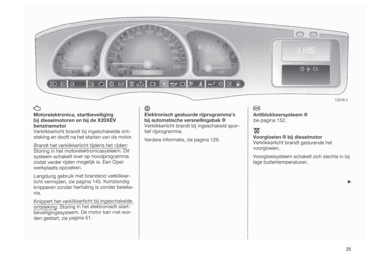 1999-2002 Opel Vectra Owner's Manual | Dutch