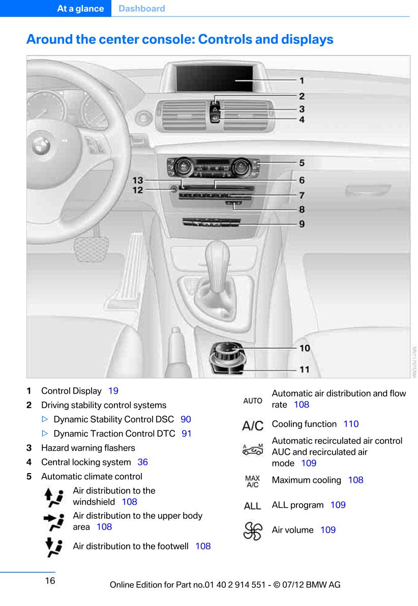 2010-2013 BMW 1-serie Manuel du propriétaire | Anglais