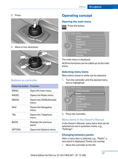 2013 BMW 6 Series Gran Coupé Owner's Manual | English