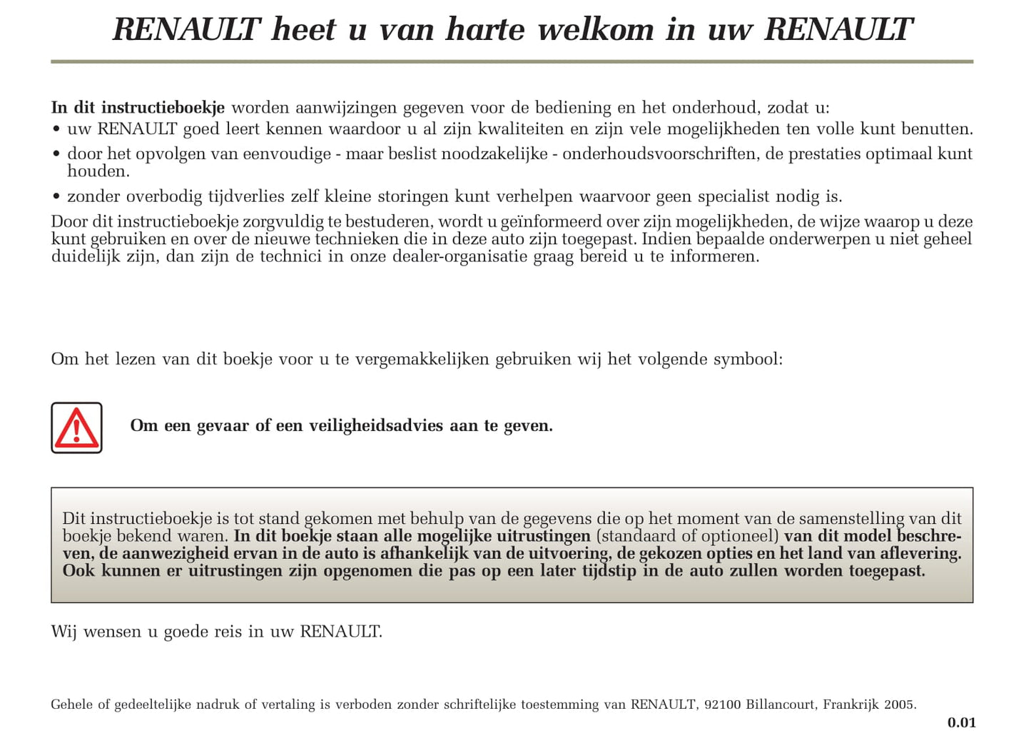 2005-2006 Renault Clio Owner's Manual | Dutch