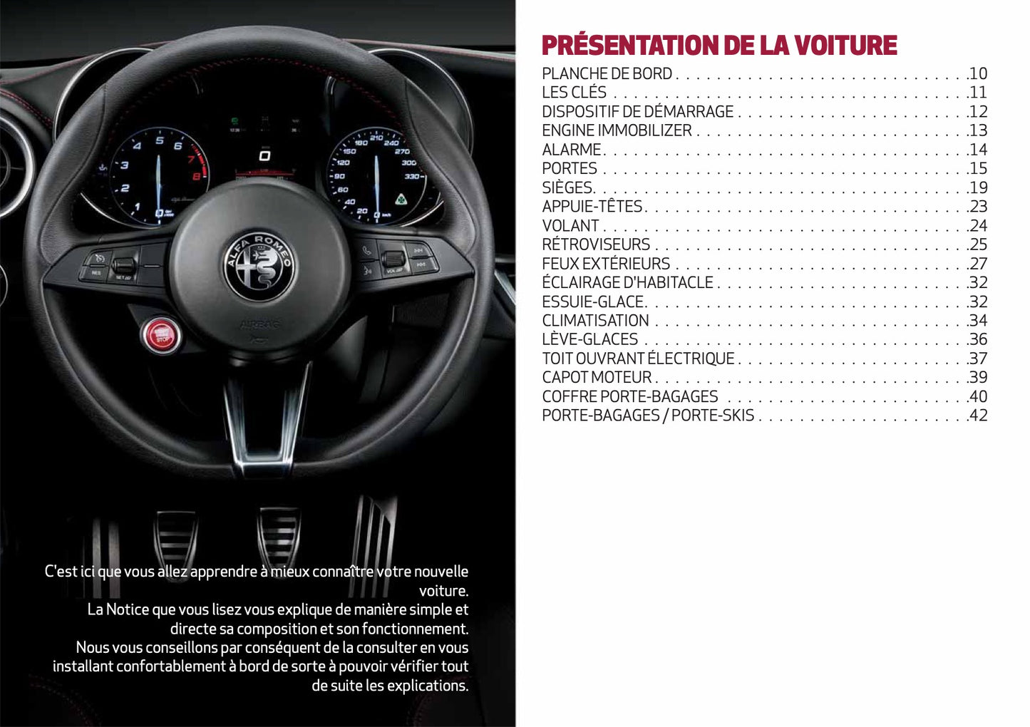 2018-2019 Alfa Romeo Giulia Owner's Manual | French