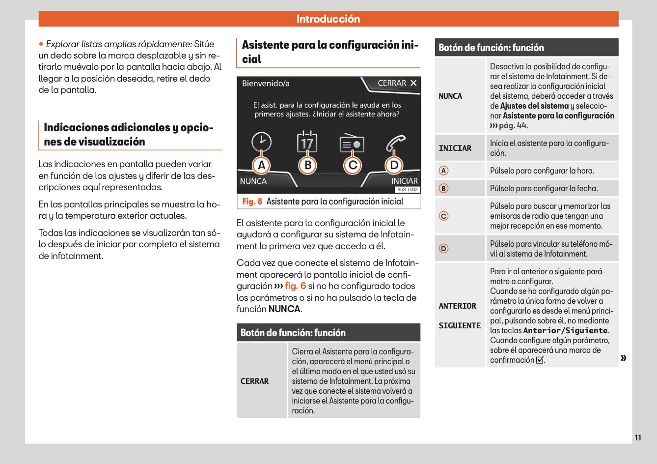 Seat Media System Touch Media System Colour Manual de Instrucciones 2018