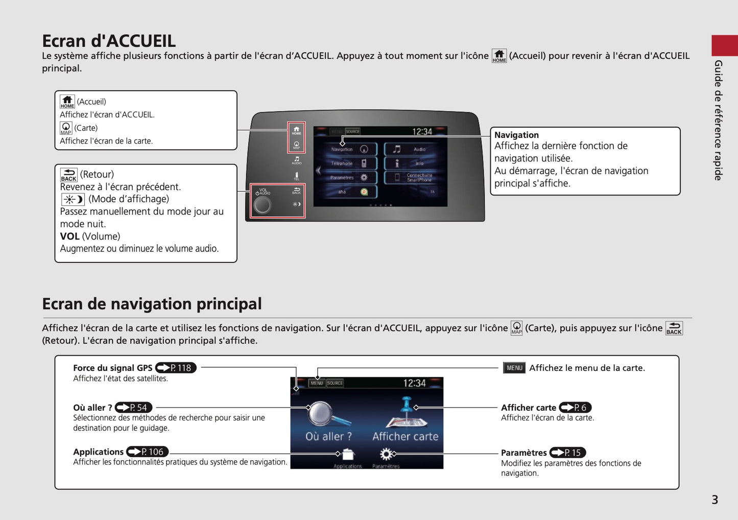 Honda CR-V Navi Guide d'utilisation 2018 - 2019