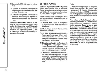 Fiat Qubo Blue & Me Guide d'instructions 2012 - 2013