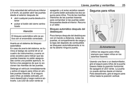 2016-2017 Opel Meriva Owner's Manual | Spanish