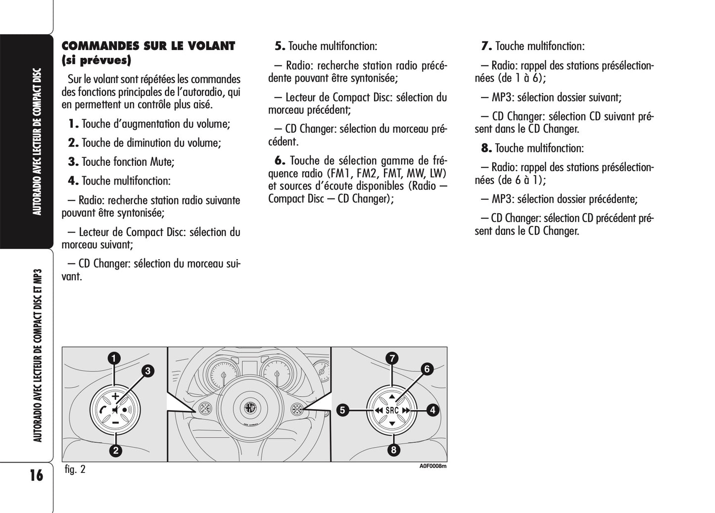 Alfa Romeo Brera Autoradio Guide d'utilisation 2006 - 2011