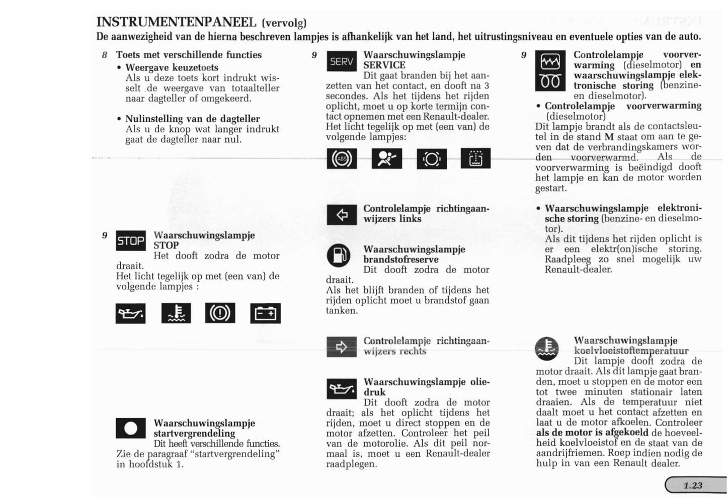 1996-1999 Renault Mégane Manuel du propriétaire | Néerlandais