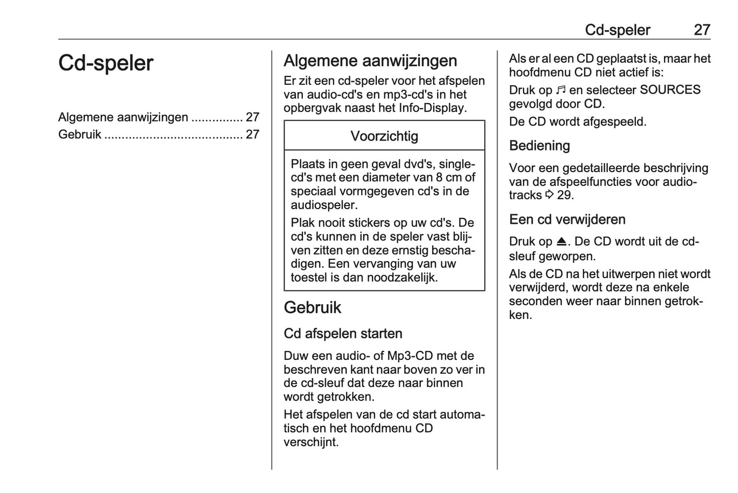 Opel Combo Handleiding Infotainment 2018 - 2023