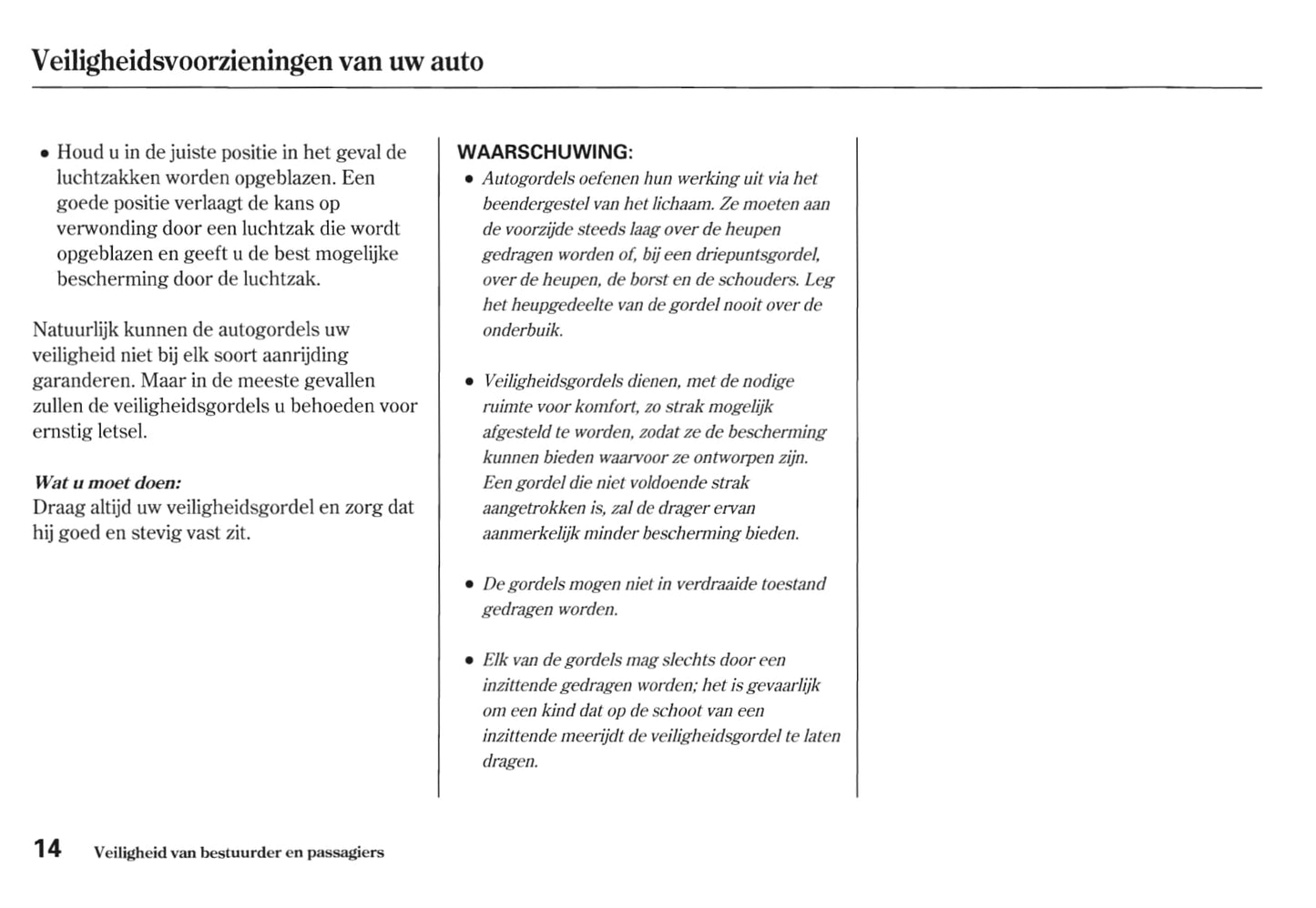 2010-2011 Honda CR-V Owner's Manual | Dutch