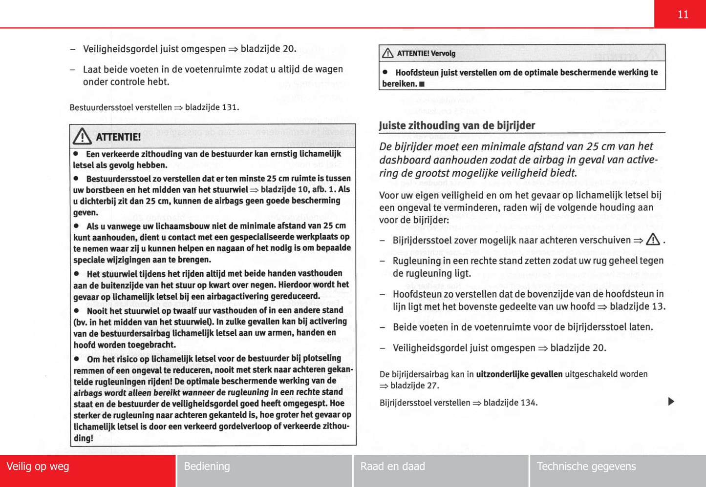 2004-2009 Seat Altea Owner's Manual | Dutch