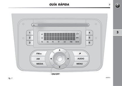 Alfa Romeo Mito Autorradio Instrucciones 2008 - 2014