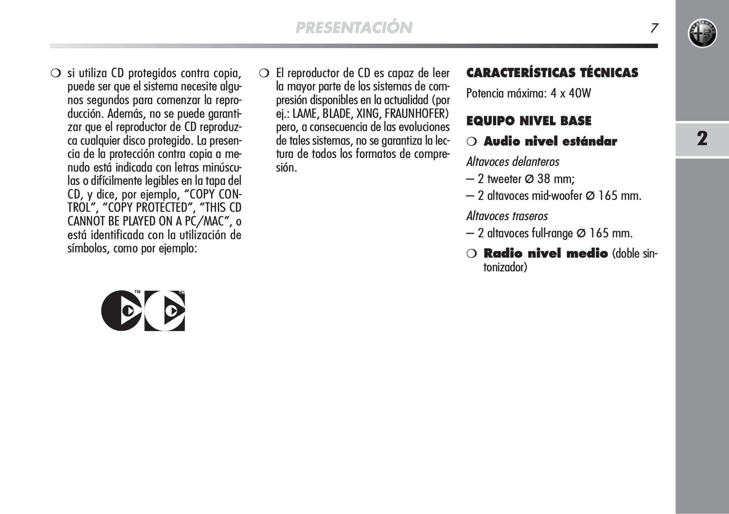 Alfa Romeo Mito Autorradio Instrucciones 2008 - 2014