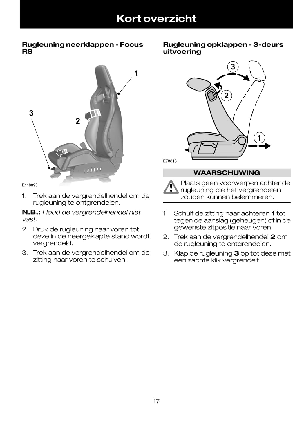 2008-2011 Ford Focus Owner's Manual | Dutch