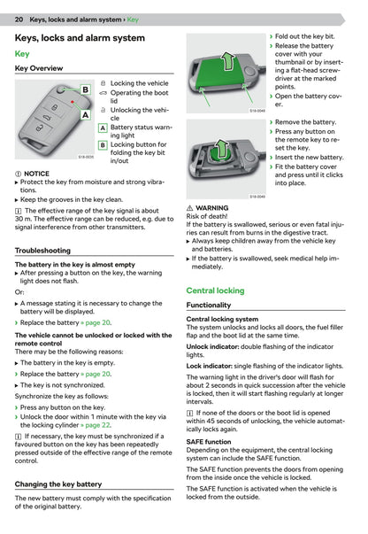 2020-2021 Skoda Fabia Owner's Manual | English