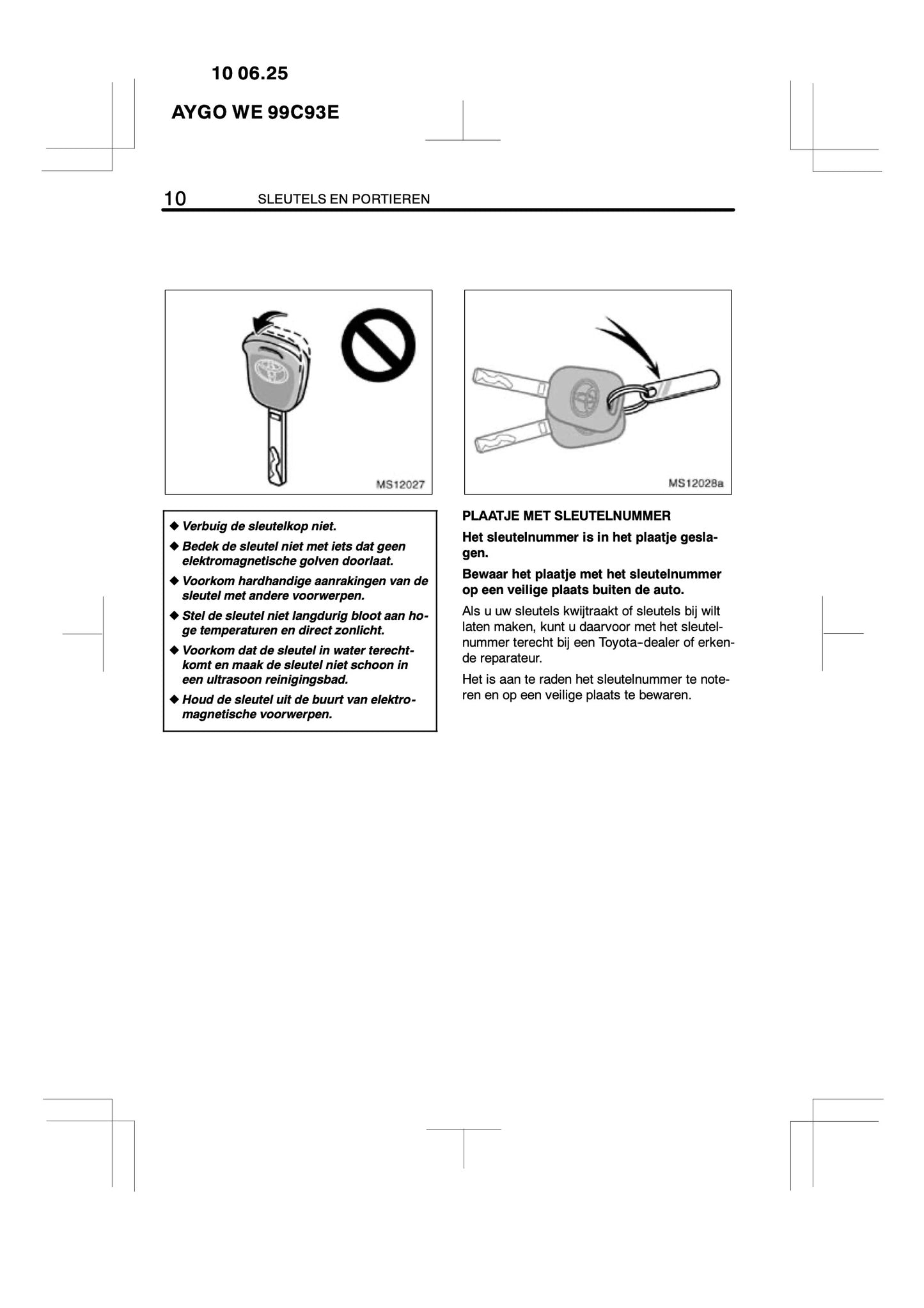 2009-2014 Toyota Aygo Manuel du propriétaire | Néerlandais