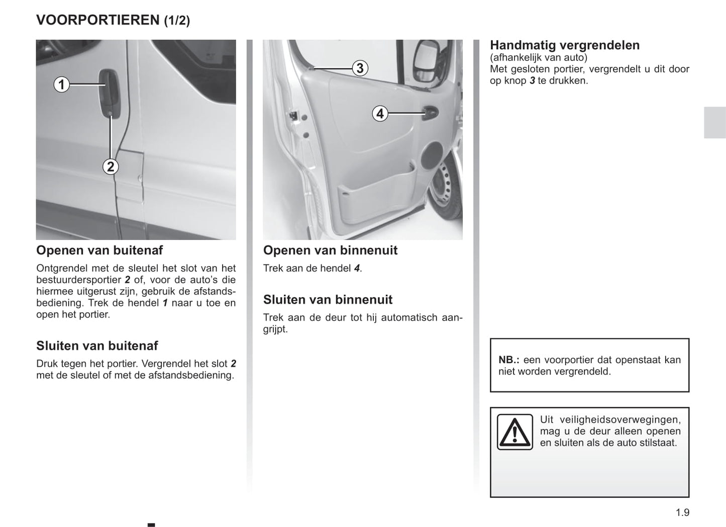 2012-2013 Renault Trafic Owner's Manual | Dutch