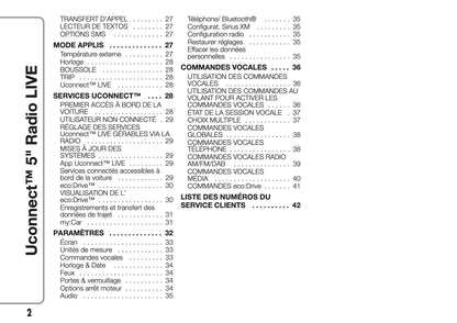 Fiat 500 & 500 Cabrio Uconnect Radio 5.0 Guide d'utilisation 2015 - 2018