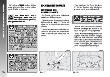 2004-2008 Alfa Romeo 156 GTA Owner's Manual | German