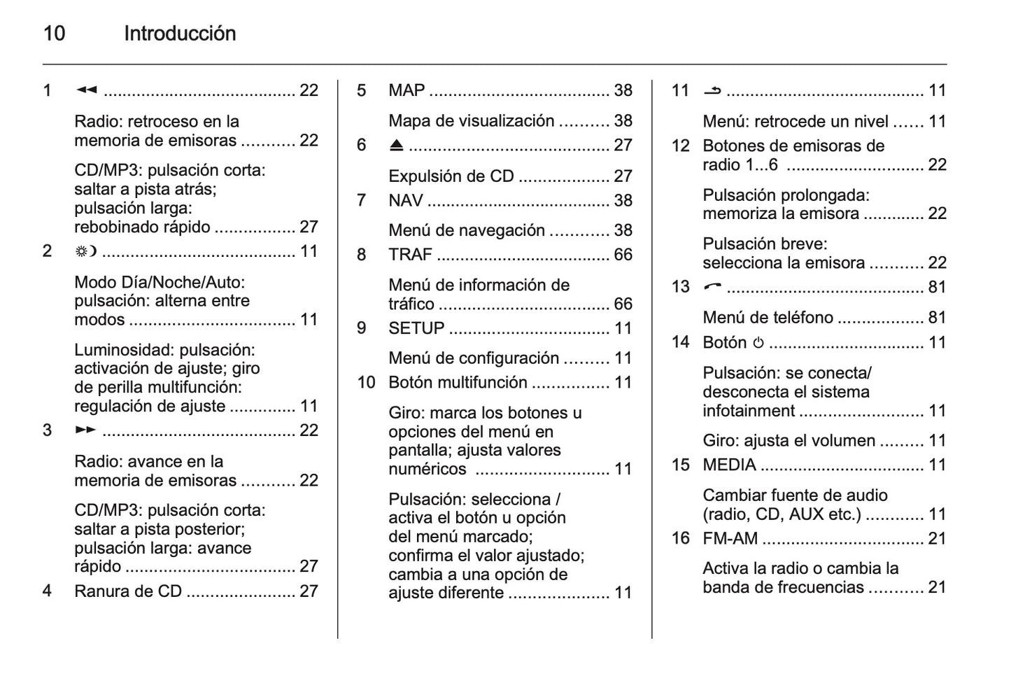 Opel Antara Manual de infoentretenimiento 2011 - 2015