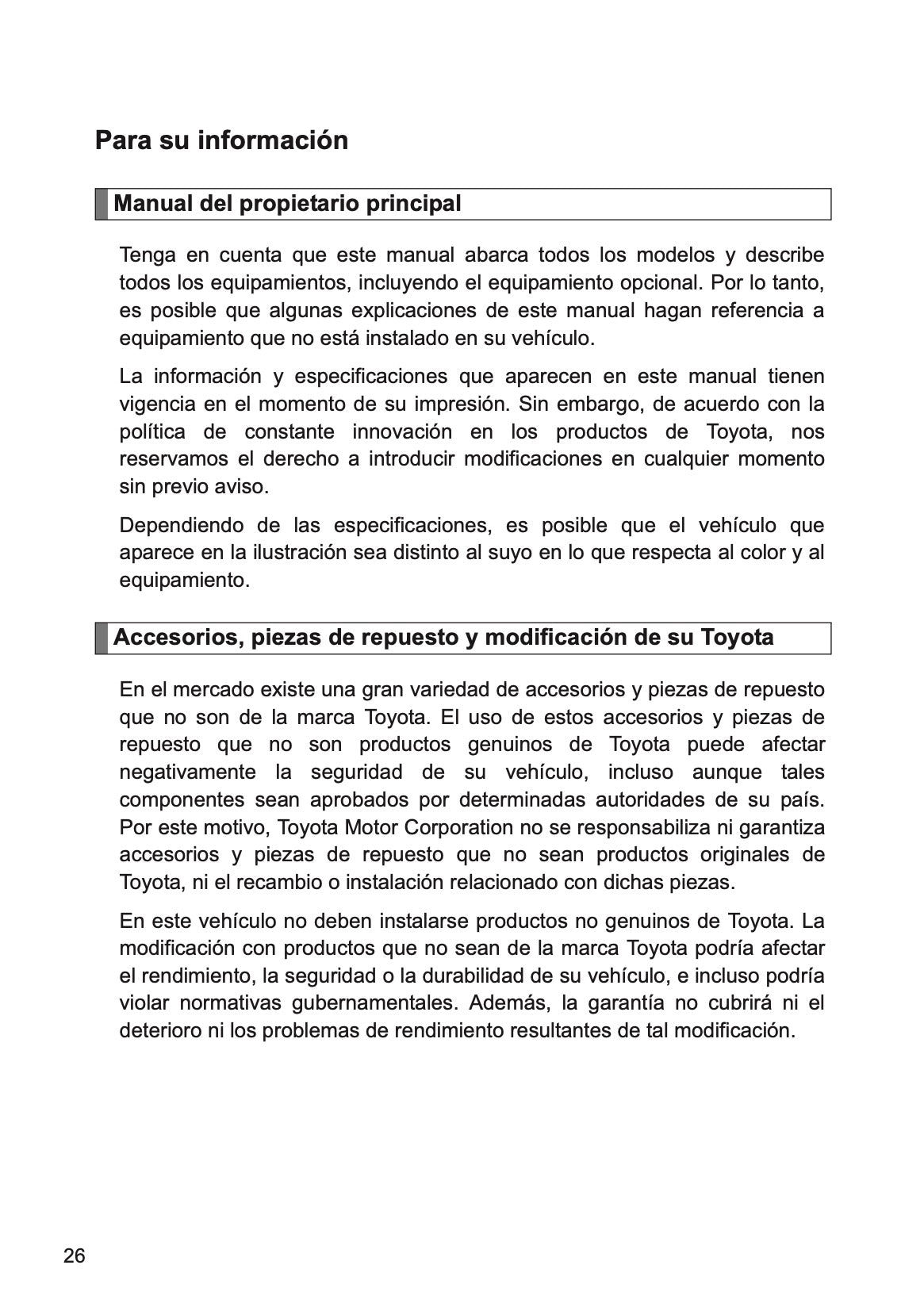 2016-2020 Toyota GT86 Manuel du propriétaire | Espagnol