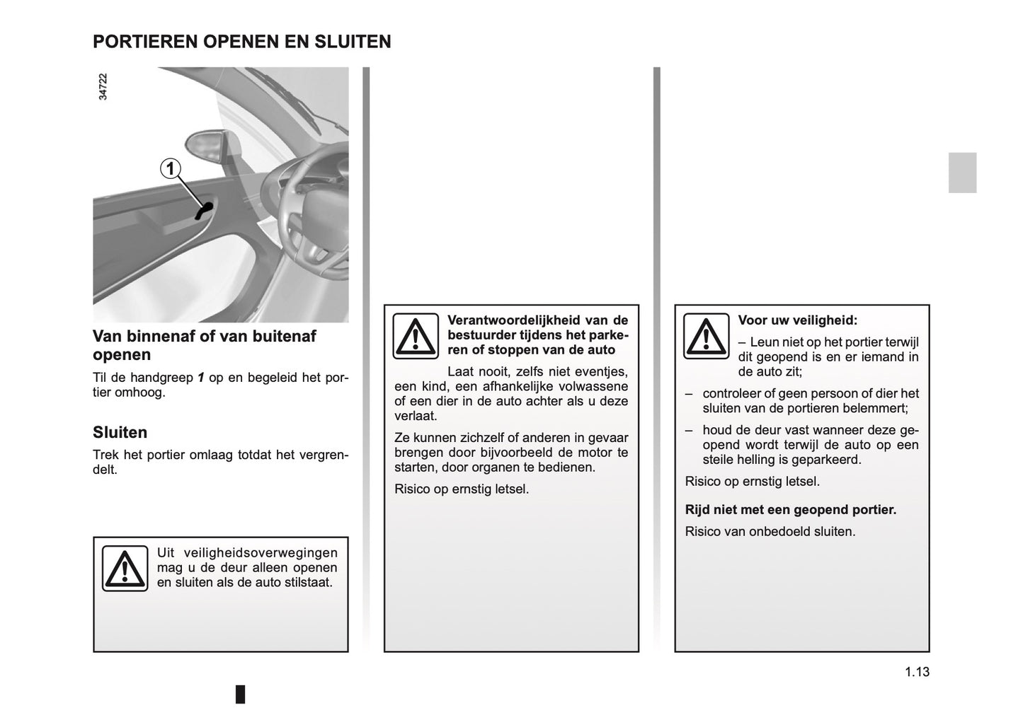 2012-2013 Renault Twizy Z.E. Owner's Manual | Dutch