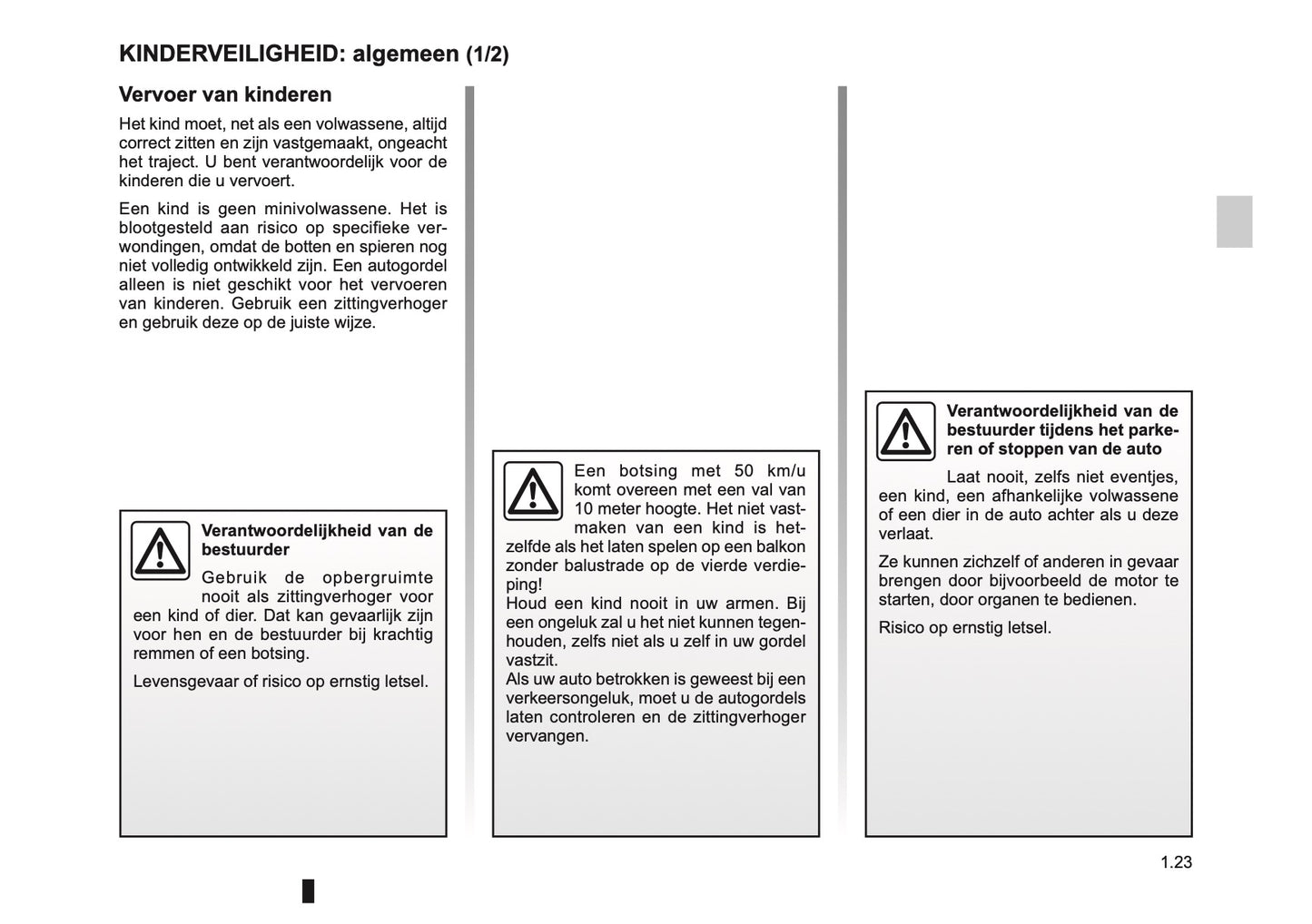 2012-2013 Renault Twizy Z.E. Owner's Manual | Dutch