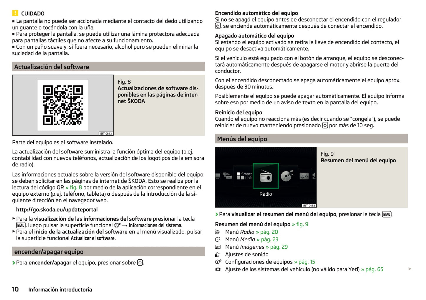 Skoda Admundsen y Bolero Manual de Instrucciones