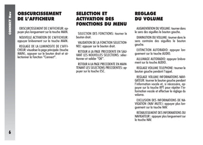 Alfa Romeo Connect Nav & Connect Nav+ Guide d'utilisation 2008 - 2011