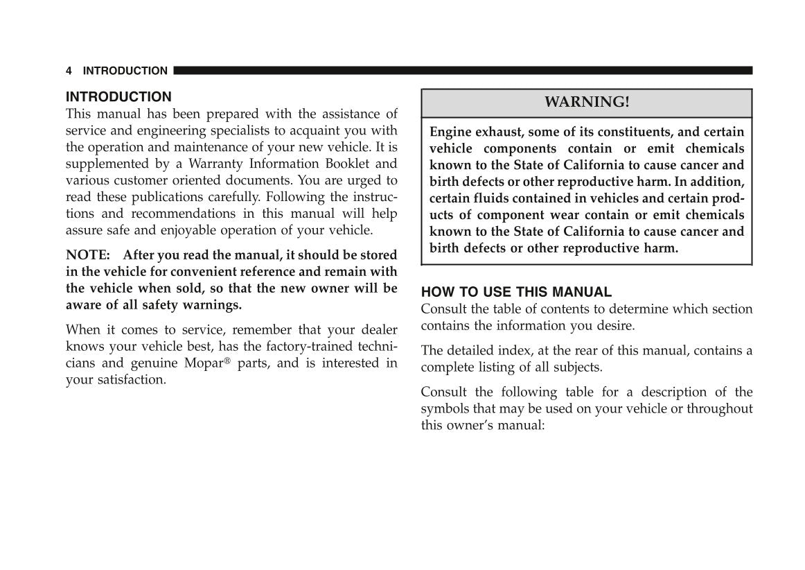 2006 Dodge Charger Owner's Manual | English