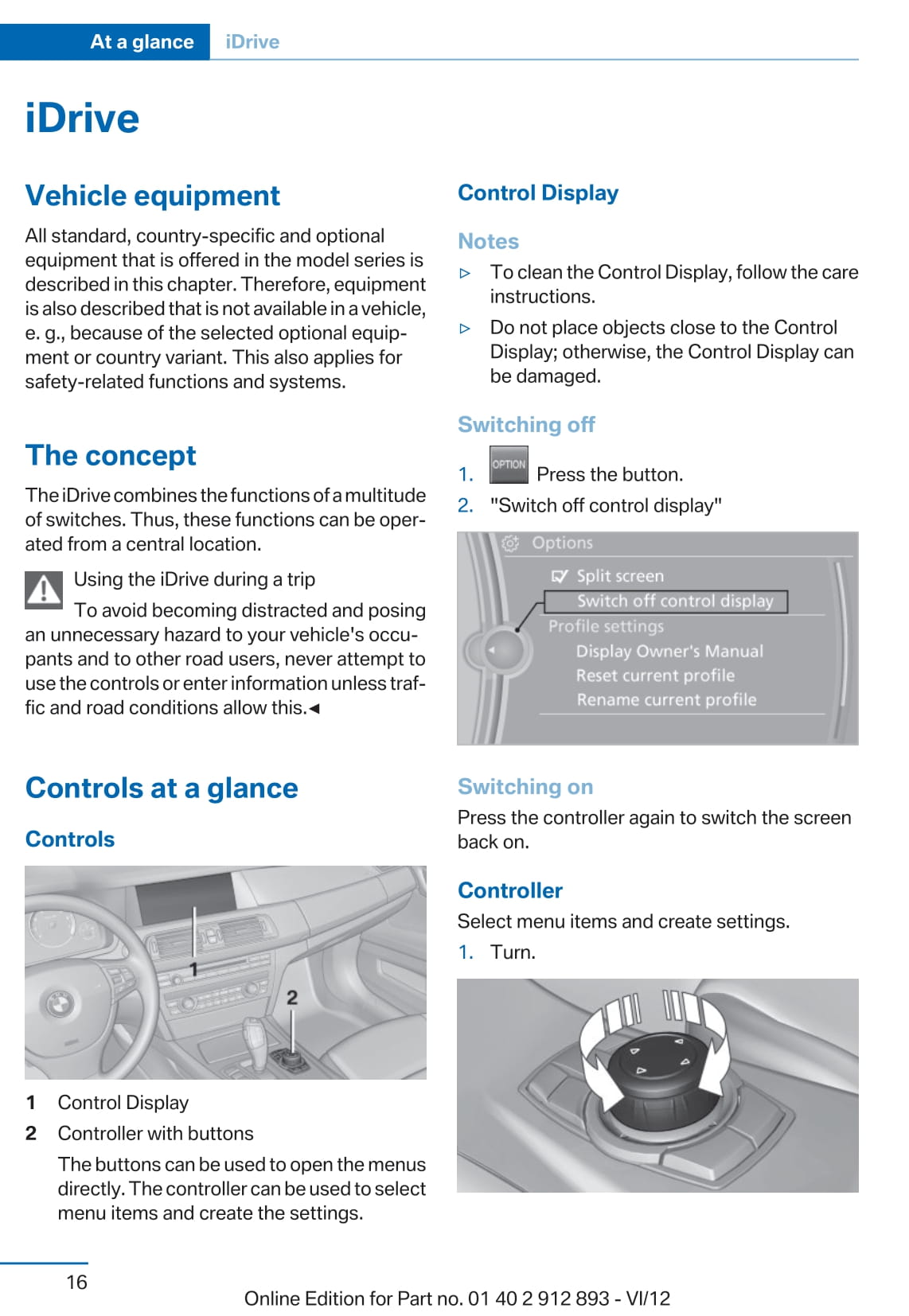 2012 BMW 7 Series/ActiveHybrid 7 Owner's Manual | English