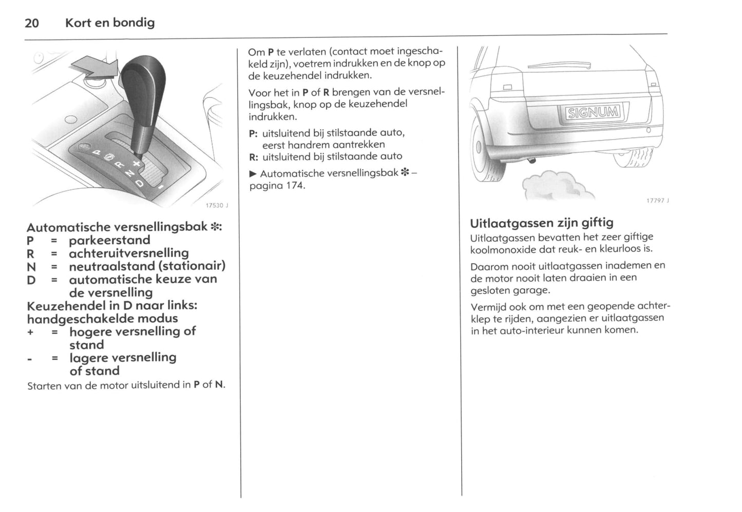 2003-2008 Opel Signum Owner's Manual | Dutch