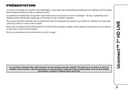 Fiat 500 & 500 Cabrio Uconnect Radio 7.0 Guide d'utilisation 2017 - 2018