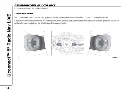 Fiat 500L Uconnect Radio Nav 5.0 Guide d'utilisation 2012 - 2017