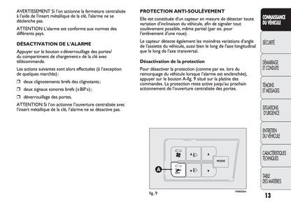 2012-2014 Fiat Ducato Manuel du propriétaire | Français