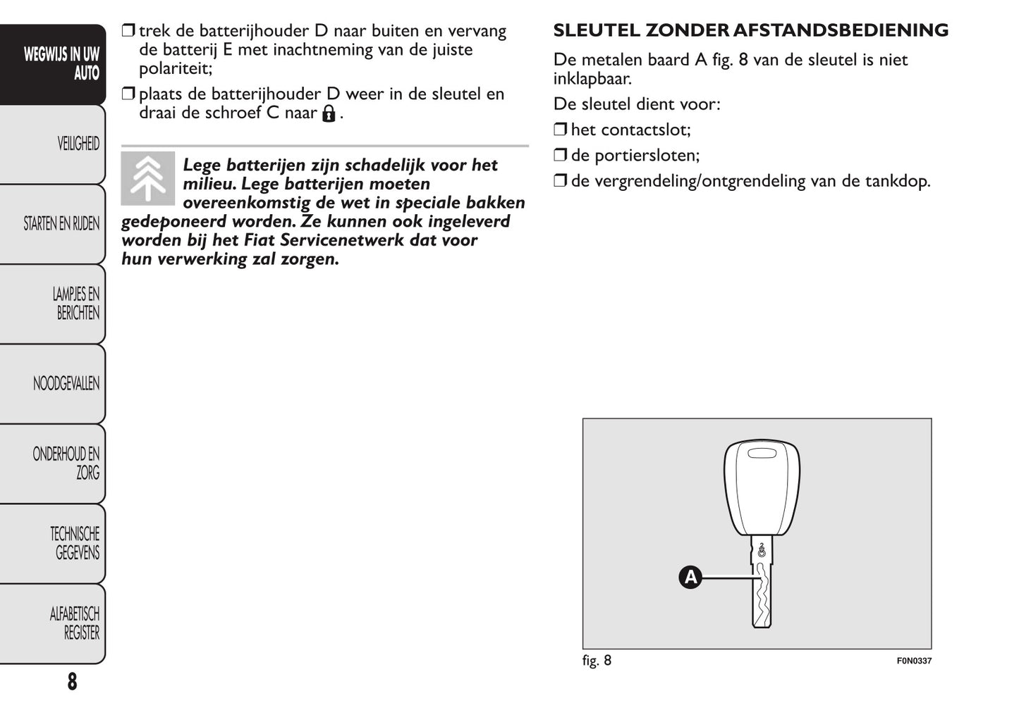 2013-2014 Fiat Ducato Owner's Manual | Dutch