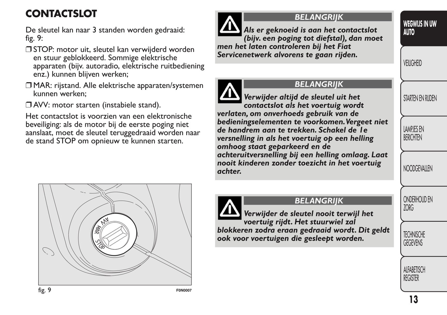 2013-2014 Fiat Ducato Owner's Manual | Dutch