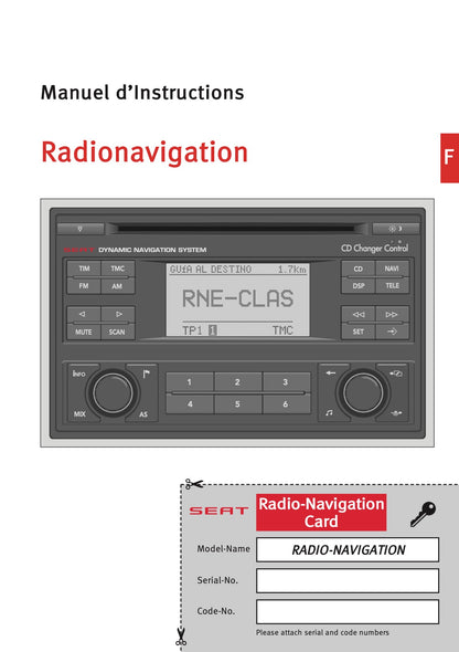 Seat Radio-Navigation Guide d'instructions