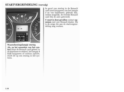 2001-2002 Renault Vel Satis Owner's Manual | Dutch