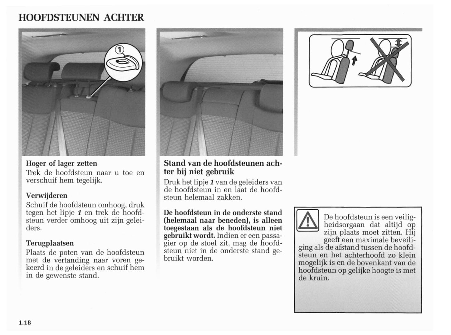 2001-2002 Renault Vel Satis Owner's Manual | Dutch