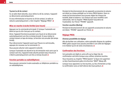 Seat Radio Lena  Guide d'instructions